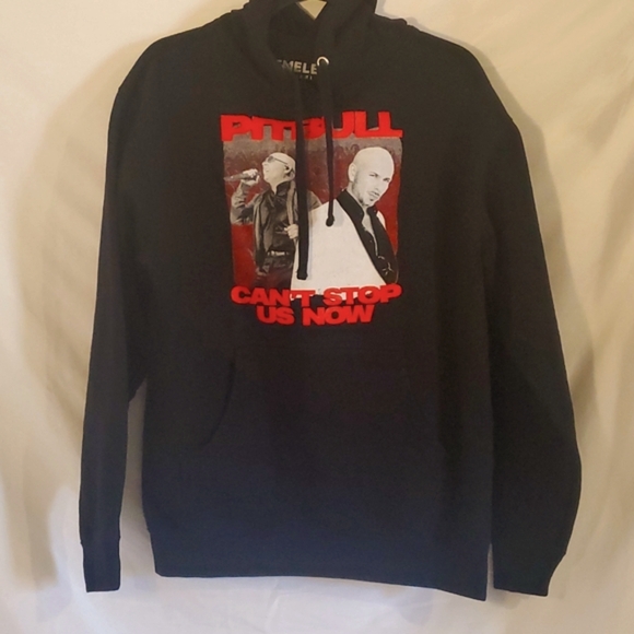 Sweaters - Pitbull Concert Sweater Hoodie Tour Timeless Miami Cant Stop Us Now Pullover